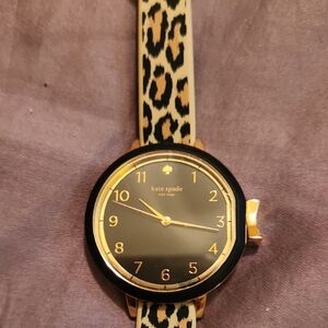 Kate Spade Black and Gold Leopard Watch